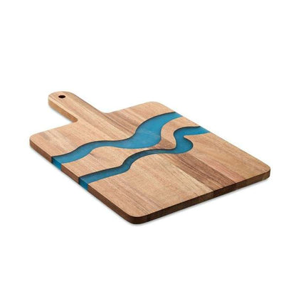 Planche décorative bleu en acacia