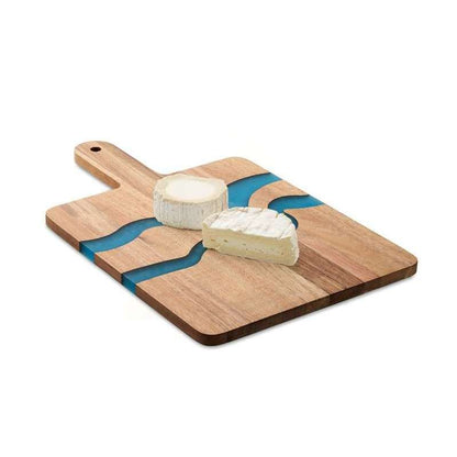 Planche décorative bleu en acacia