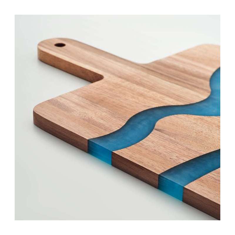 Planche décorative bleu en acacia