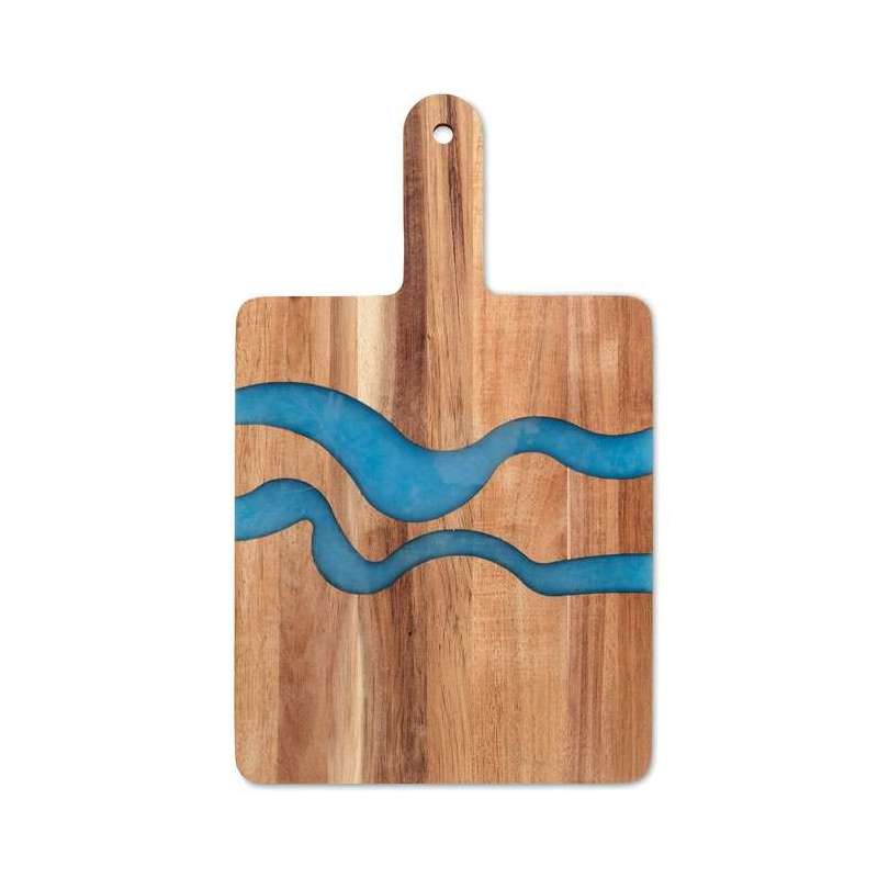 Planche décorative bleu en acacia